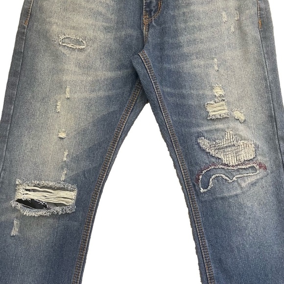 2012 American Legacy Amongst Others Slim Straight Denim Jeans 32x34 Medium Wash - Picture 3 of 12